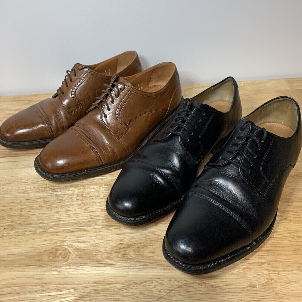 2 Florsheim Imperial Goodyear Mens Shoes Sz 7 D Black/Brown